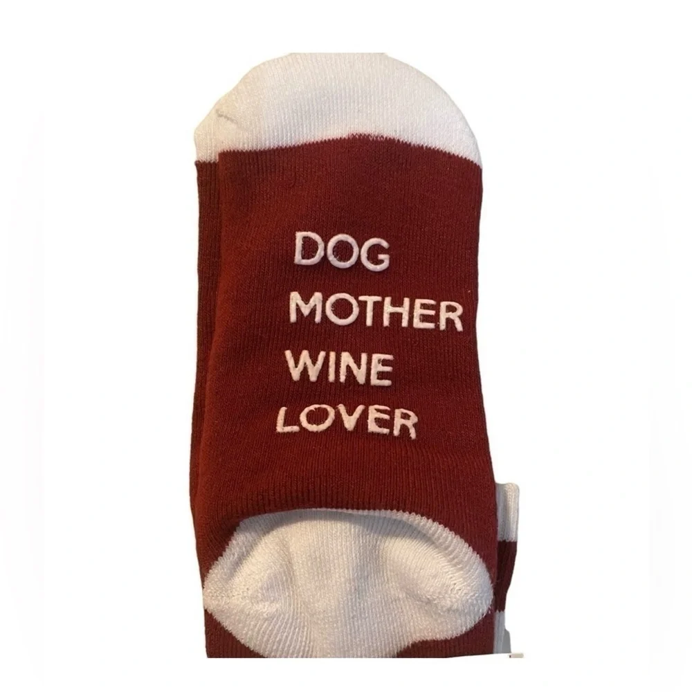 Dog Mother Wine Lover No-Slip Socks